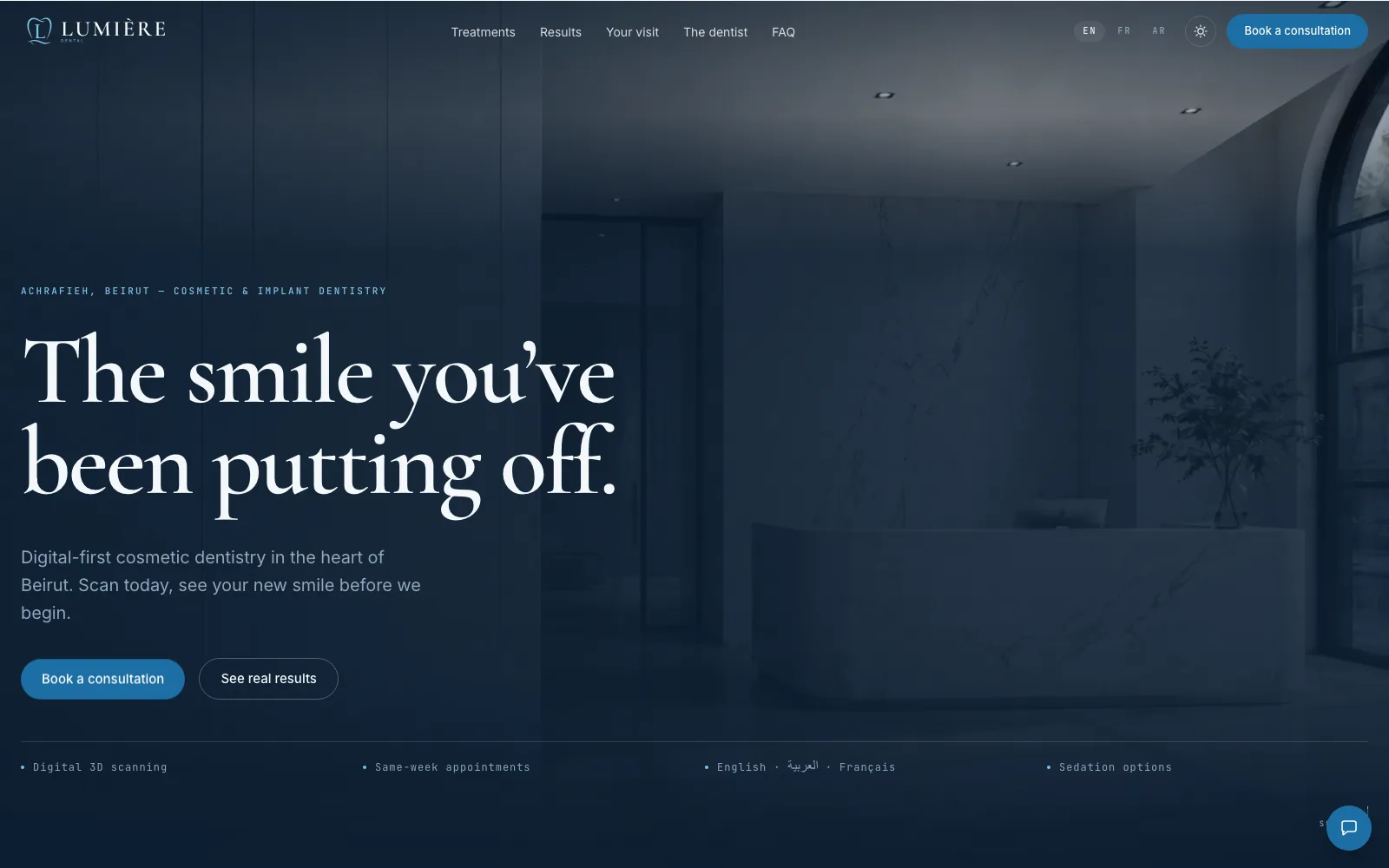Lumière Dental — From an Instagram page to a booking machine.
